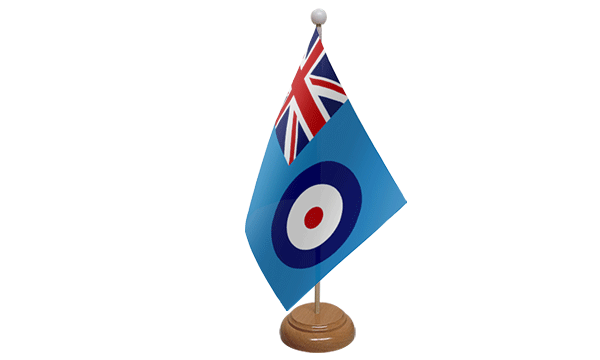 RAF Ensign Small Flag with Wooden Stand